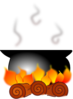 Cauldron Over Fire Clip Art